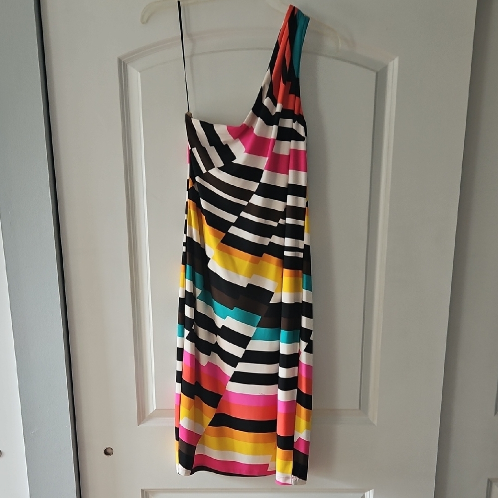 Trina Turk Multicolor One-Shoulder Dress